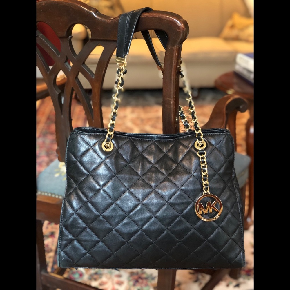 Michael Kors Susannah Quilted Large Leather Tote
